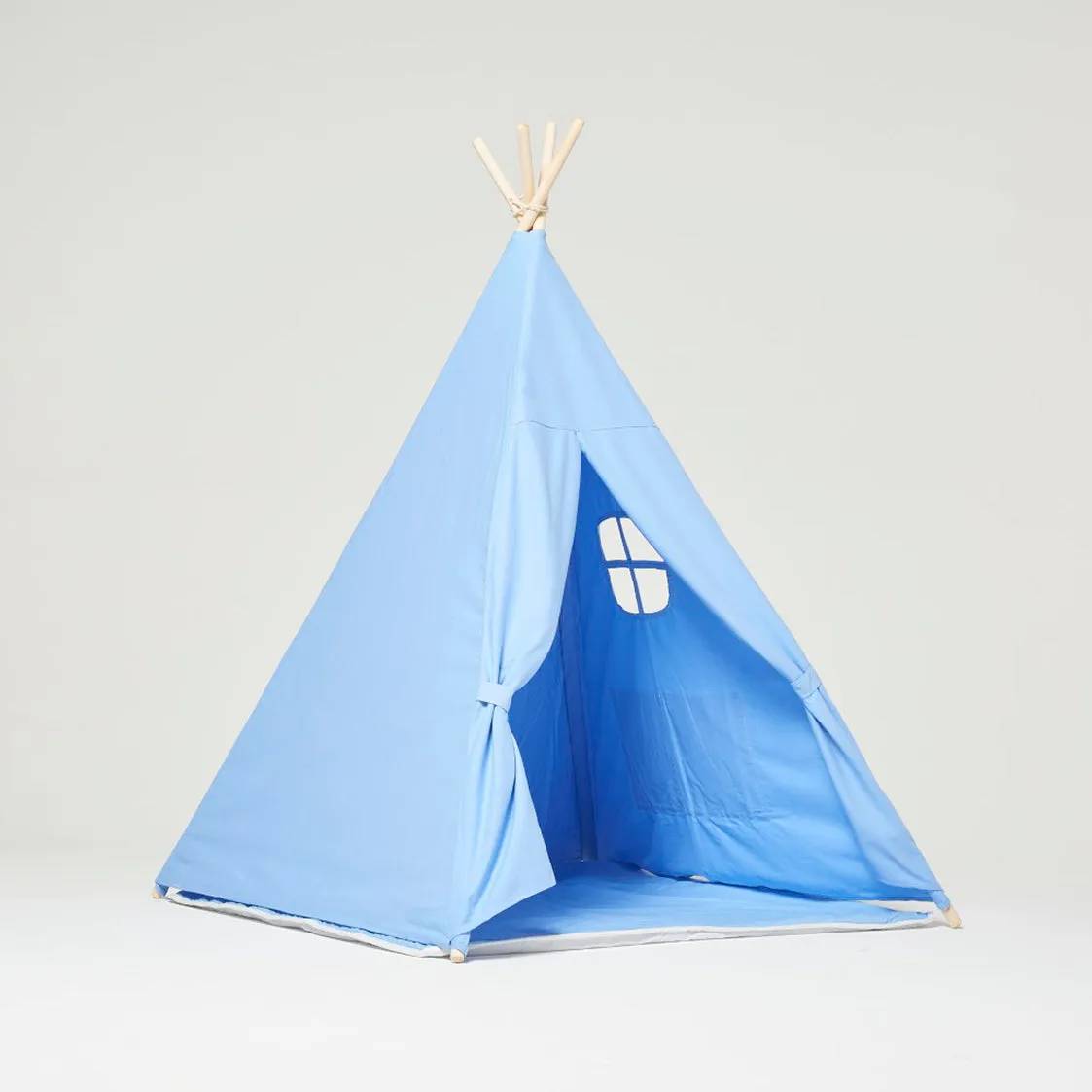 Teepee Play Tent Light Blue with Cushion