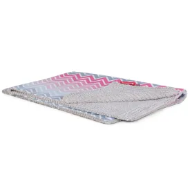 The Blanket - Fleece Pet Blanket For Dogs & Cats - Geo Print Chevron Pink