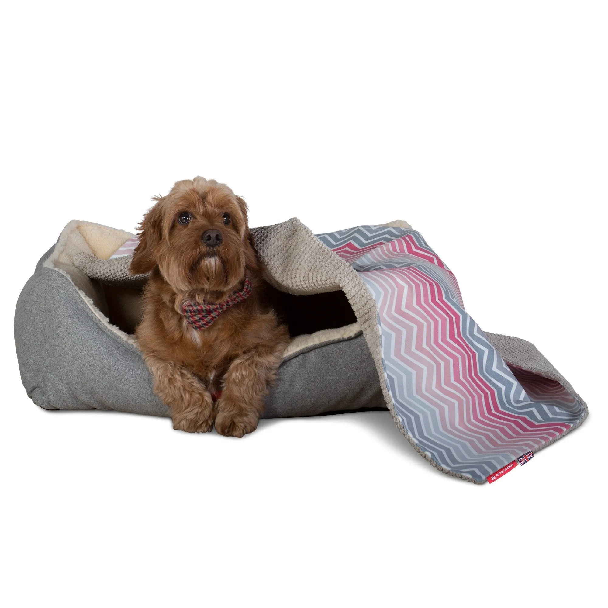 The Blanket - Fleece Pet Blanket For Dogs & Cats - Geo Print Chevron Pink