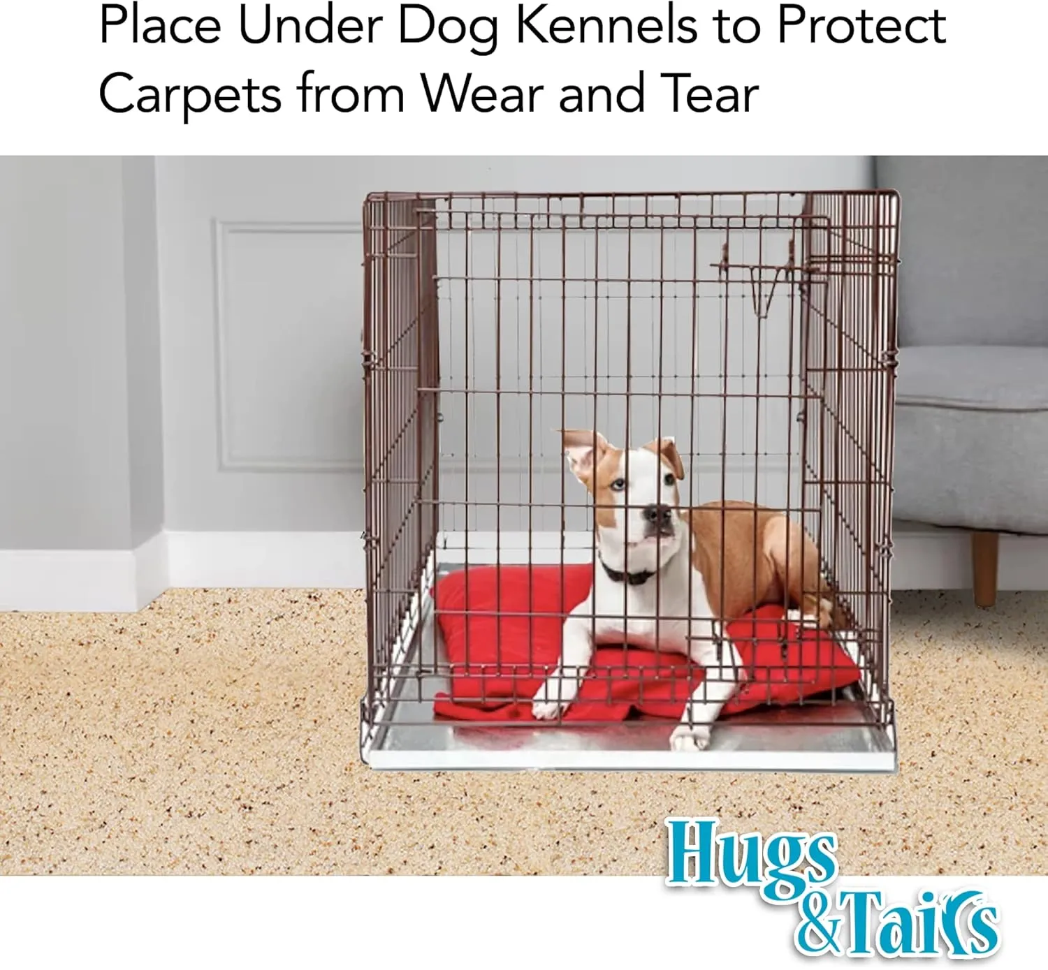 Under Pet Cage Mat for Bird Cages, Reptile Aquariums, Dog Kennels, Water-Resistant Pad for Hard Floors and Surfaces, 46 Inches x 60 Inches, Black