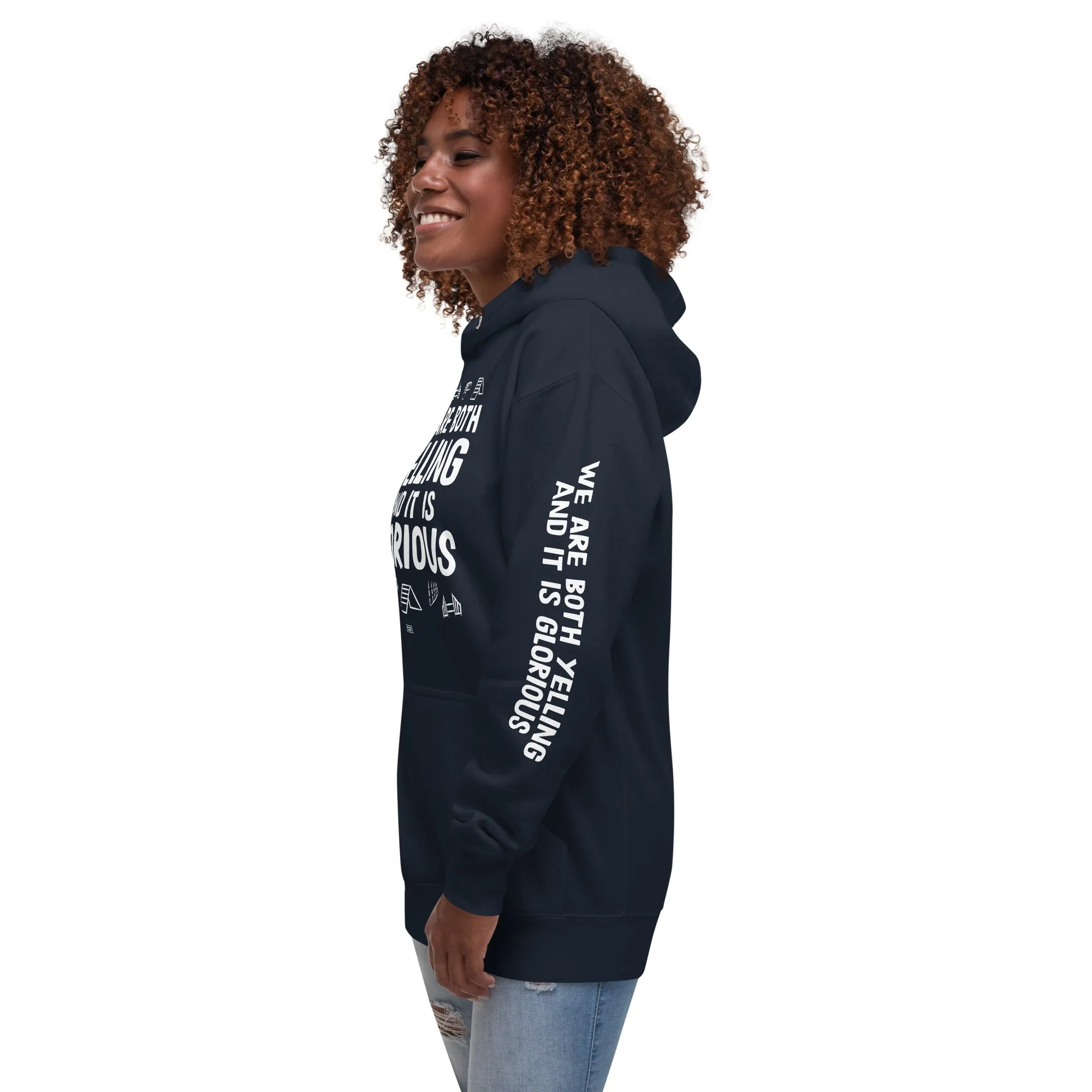 unisex hoodie: agility = yelling SUPER EDITION