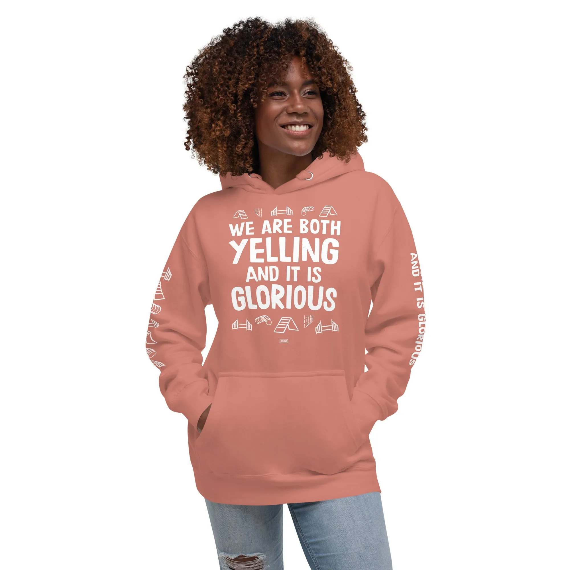 unisex hoodie: agility = yelling SUPER EDITION
