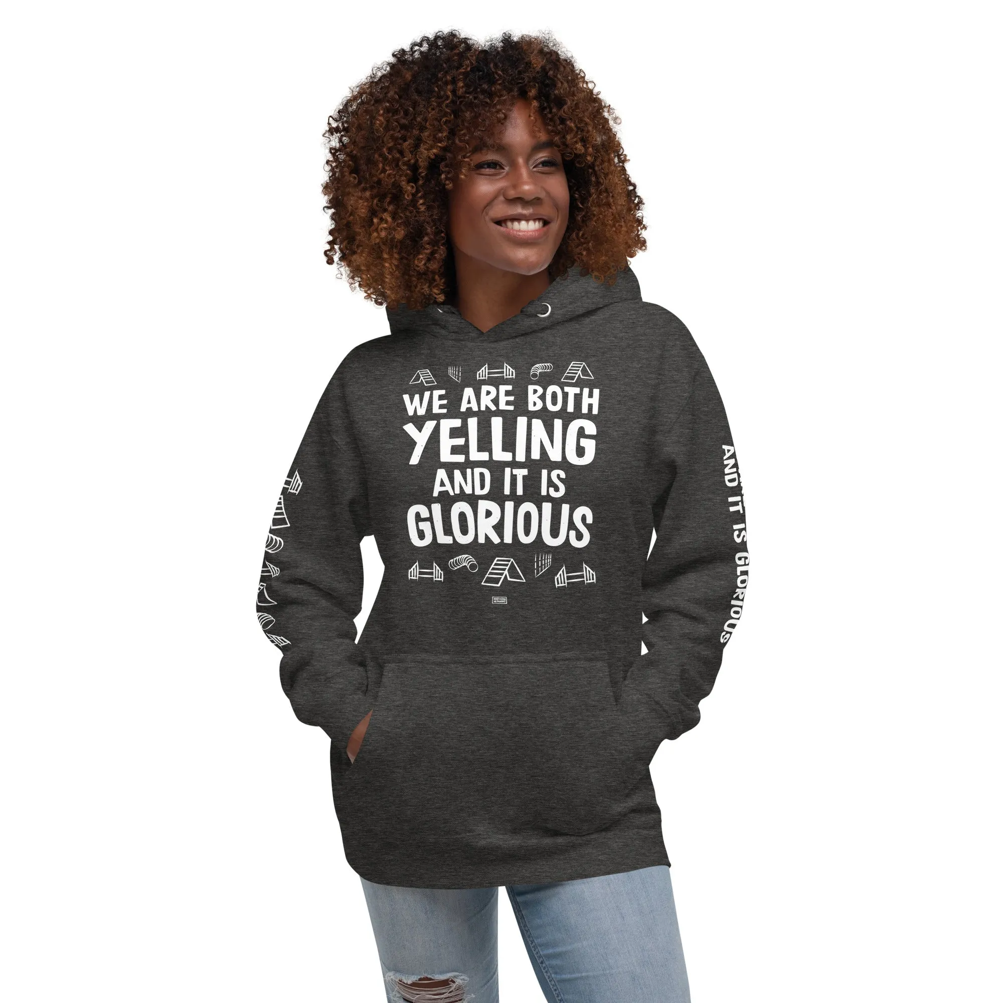 unisex hoodie: agility = yelling SUPER EDITION