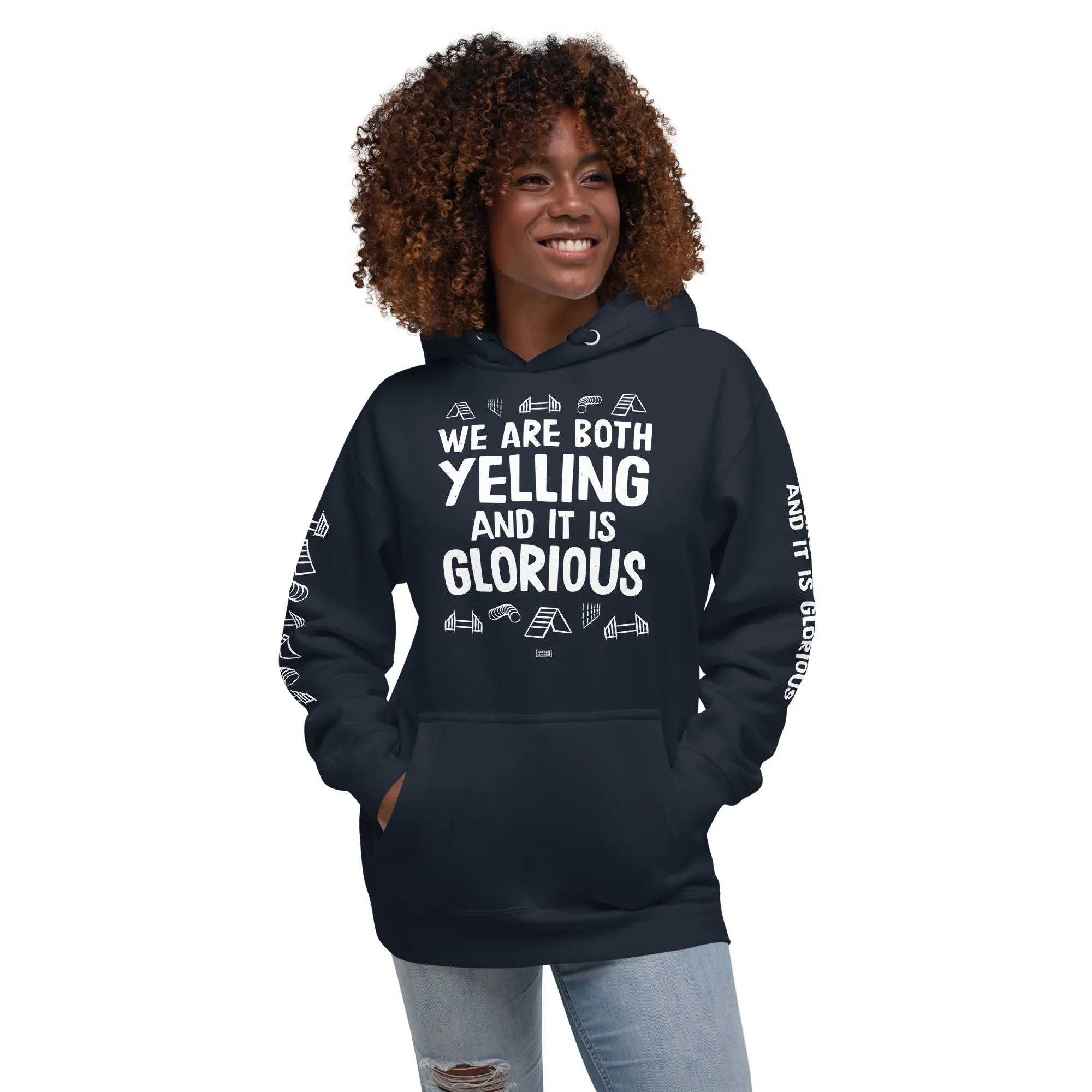 unisex hoodie: agility = yelling SUPER EDITION