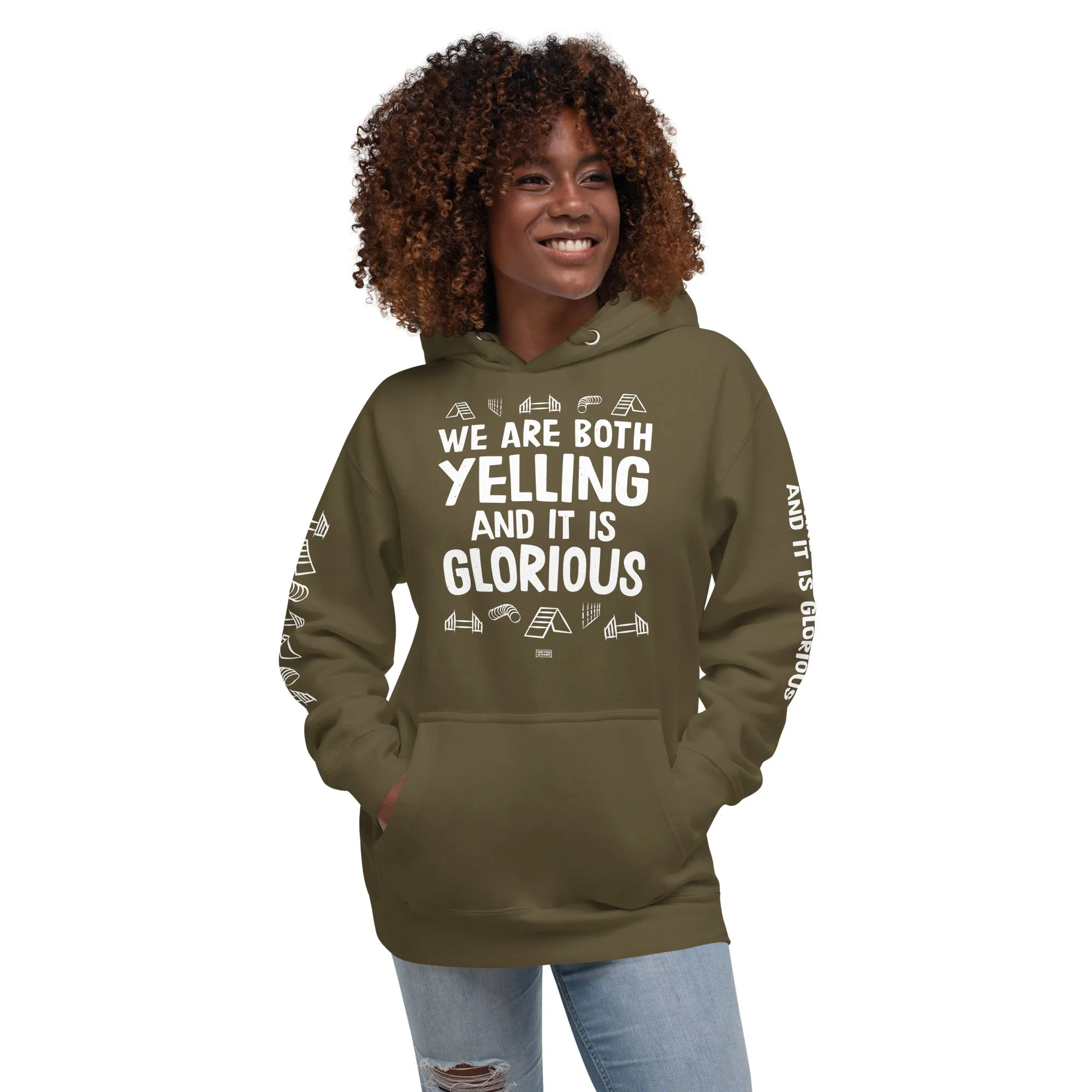 unisex hoodie: agility = yelling SUPER EDITION
