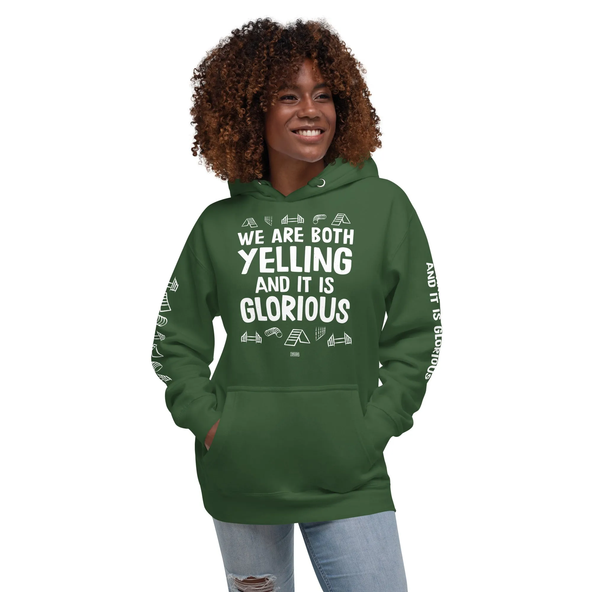 unisex hoodie: agility = yelling SUPER EDITION
