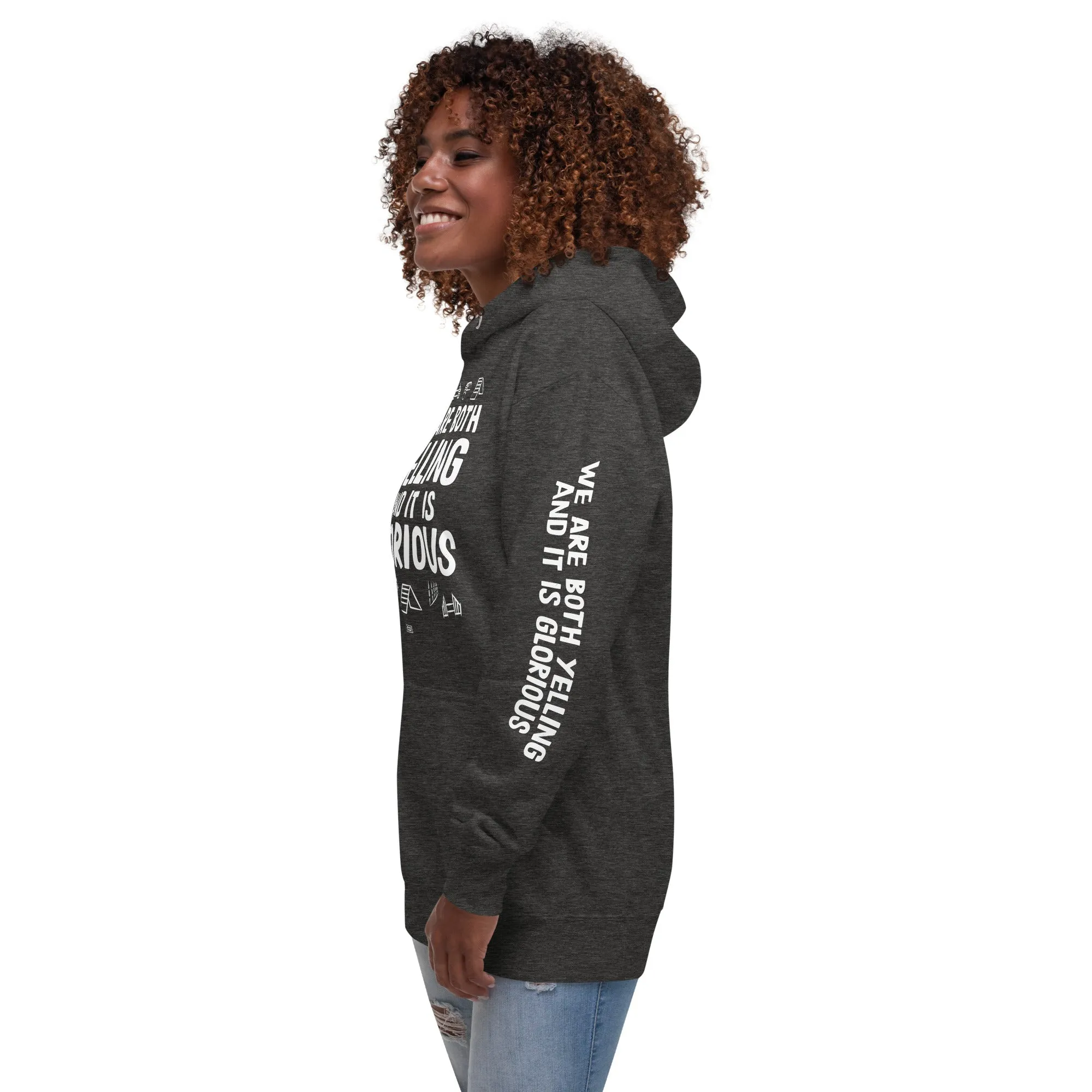 unisex hoodie: agility = yelling SUPER EDITION