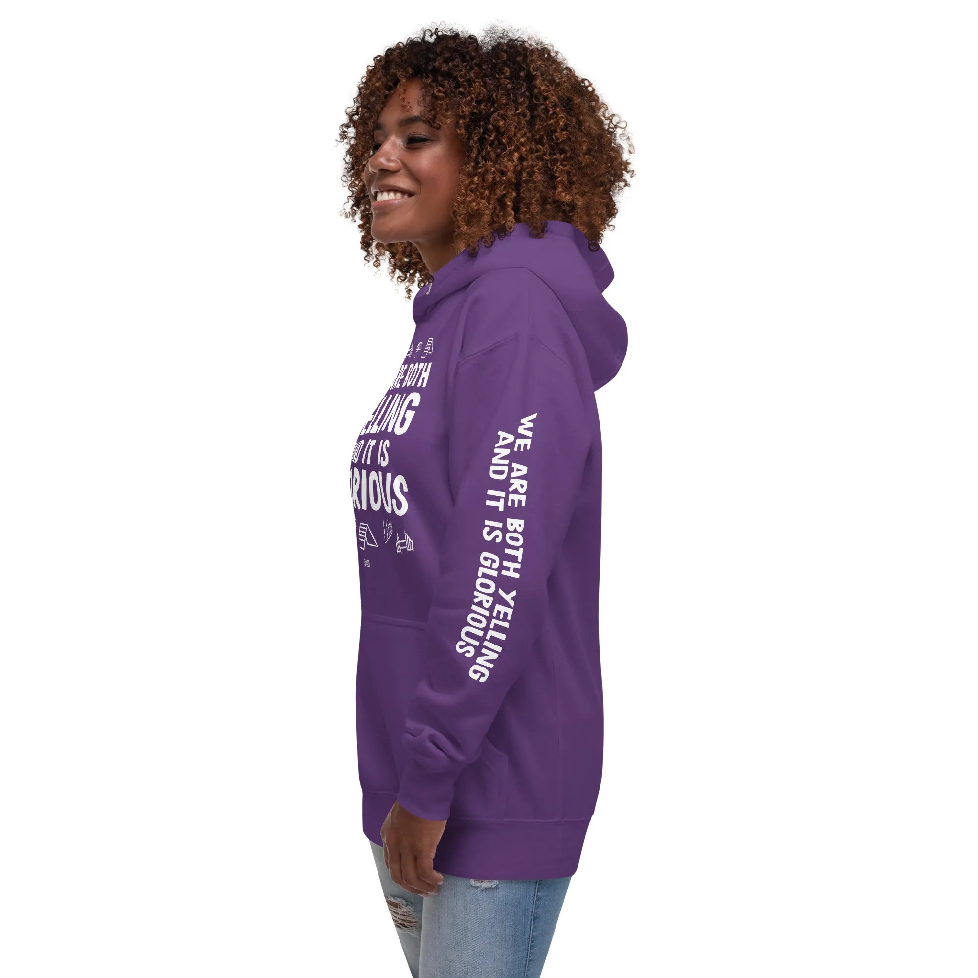 unisex hoodie: agility = yelling SUPER EDITION