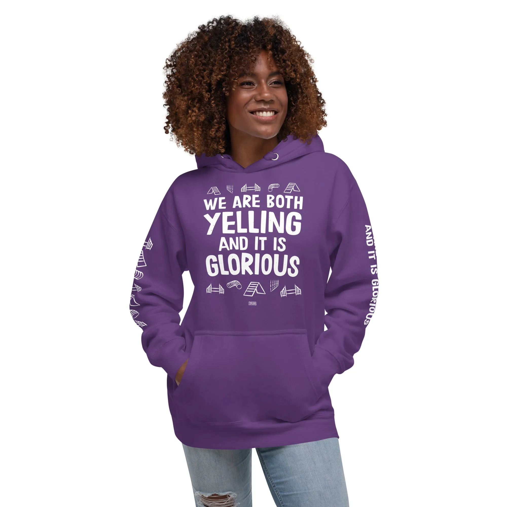 unisex hoodie: agility = yelling SUPER EDITION