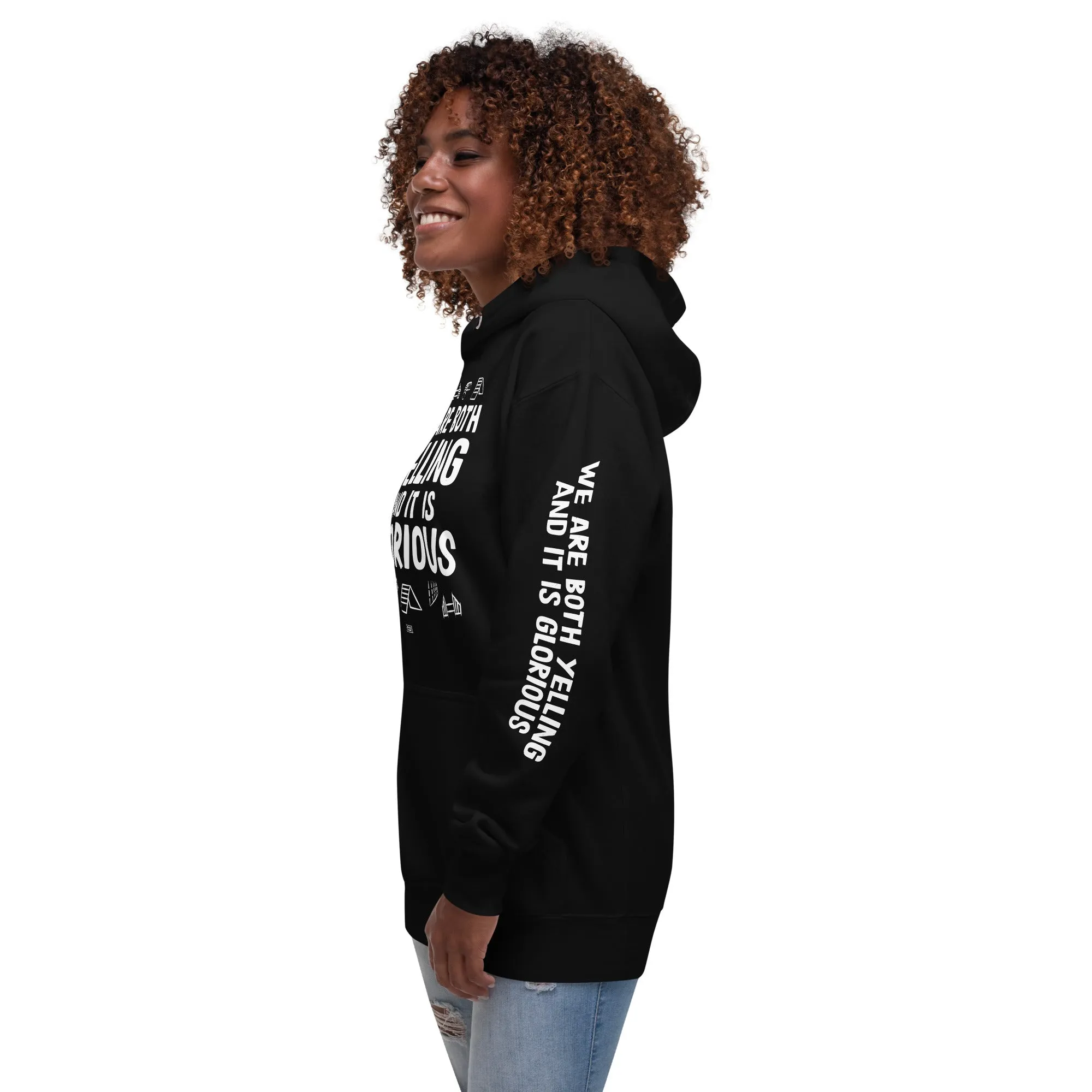 unisex hoodie: agility = yelling SUPER EDITION