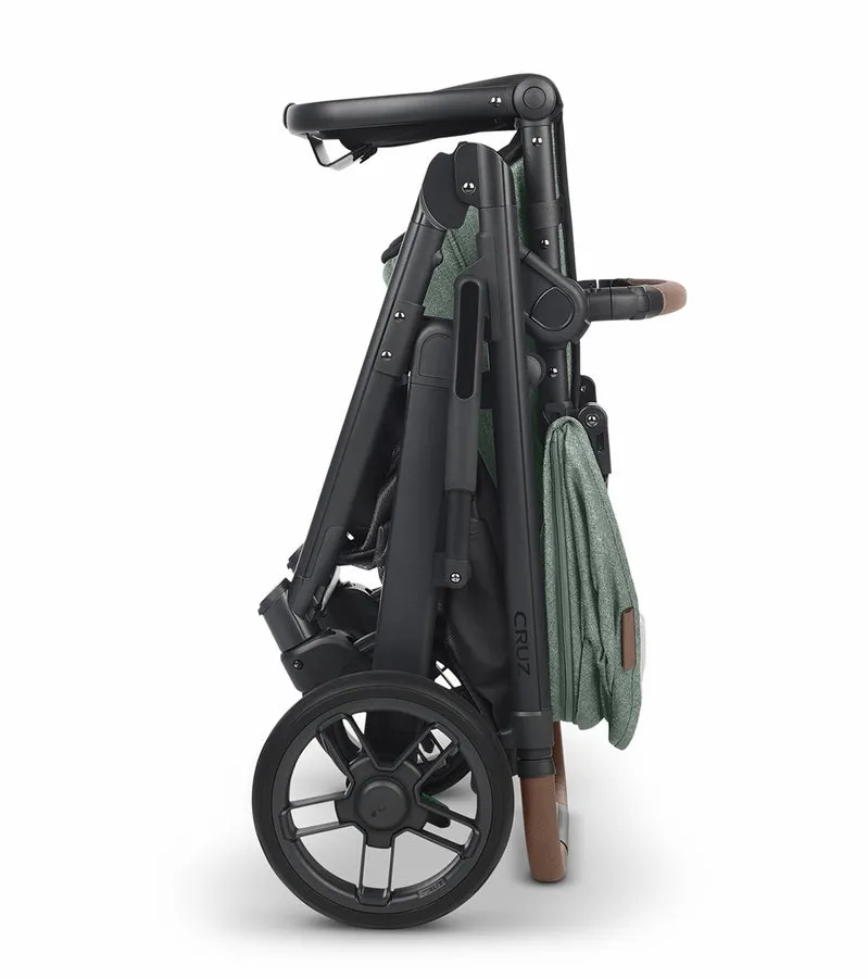 UPPAbaby Cruz V2 Stroller - Gwen (Green Melange / Carbon / Saddle Leather)