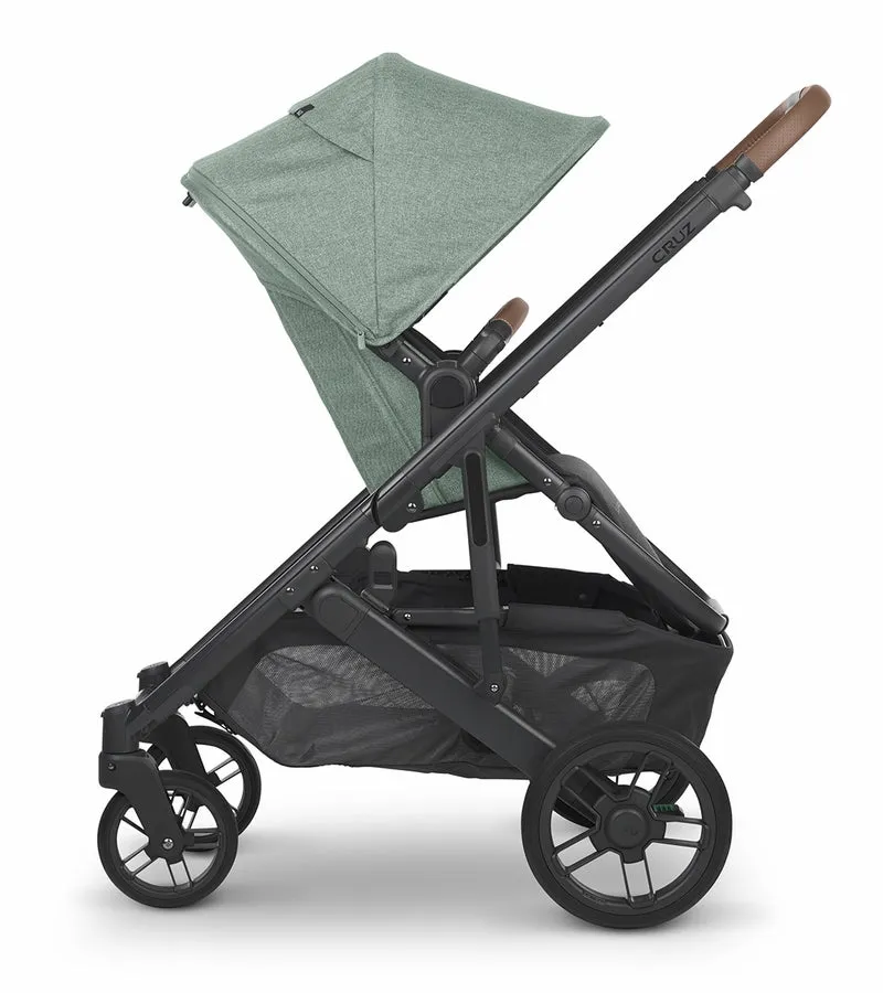 UPPAbaby Cruz V2 Stroller - Gwen (Green Melange / Carbon / Saddle Leather)