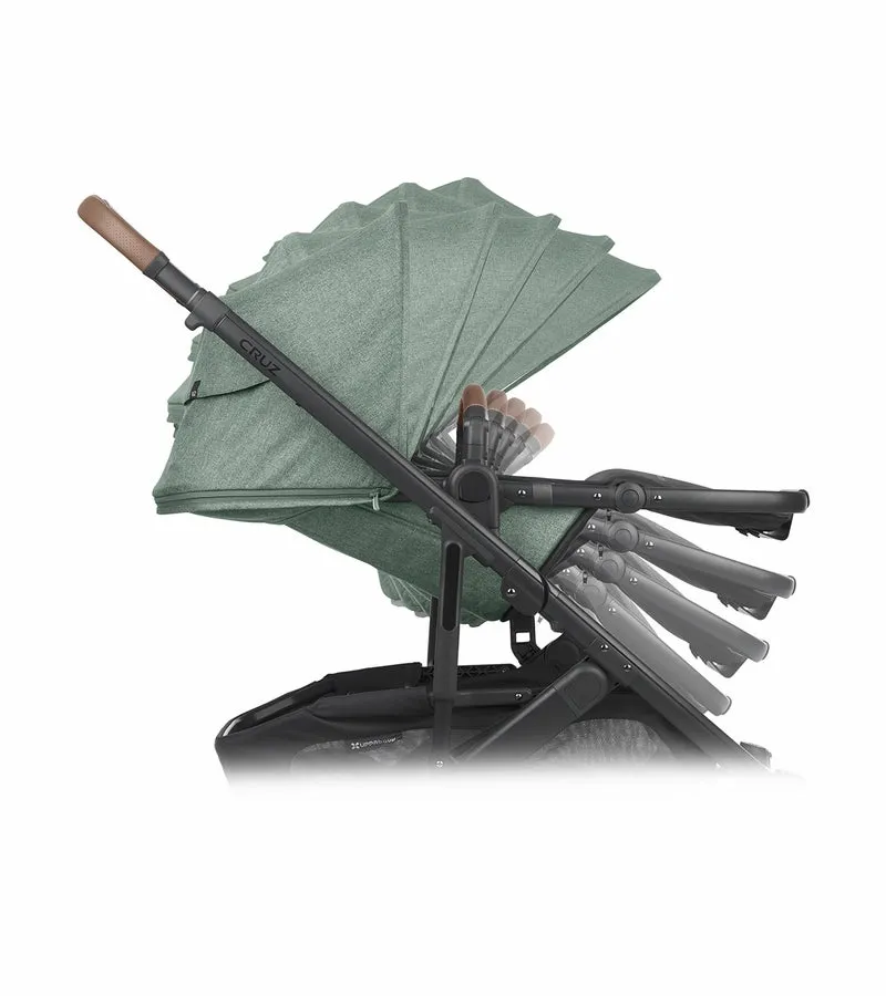 UPPAbaby Cruz V2 Stroller - Gwen (Green Melange / Carbon / Saddle Leather)