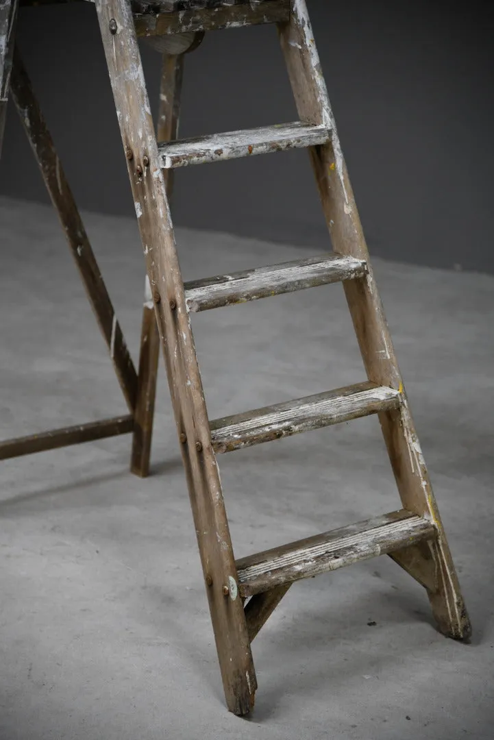 Vintage Wooden Small Step Ladders