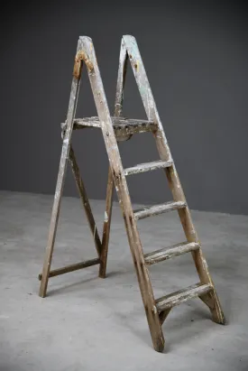 Vintage Wooden Small Step Ladders