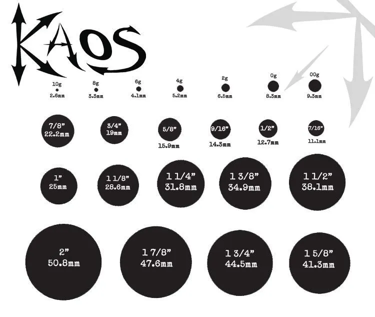 White Silicone Hydra Eyelet by Kaos Softwear — 00g up to 1" — Price Per 2