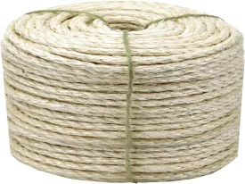 White Sisal Rope 3mm by 164-Feet for Cat Scratching Post Tree Tower Replacement Repair and Replace, DIY Hemp Twine Rope for Kittens Shelves Furniture Window Bed Perch House Climbing, 3mm by 50m
