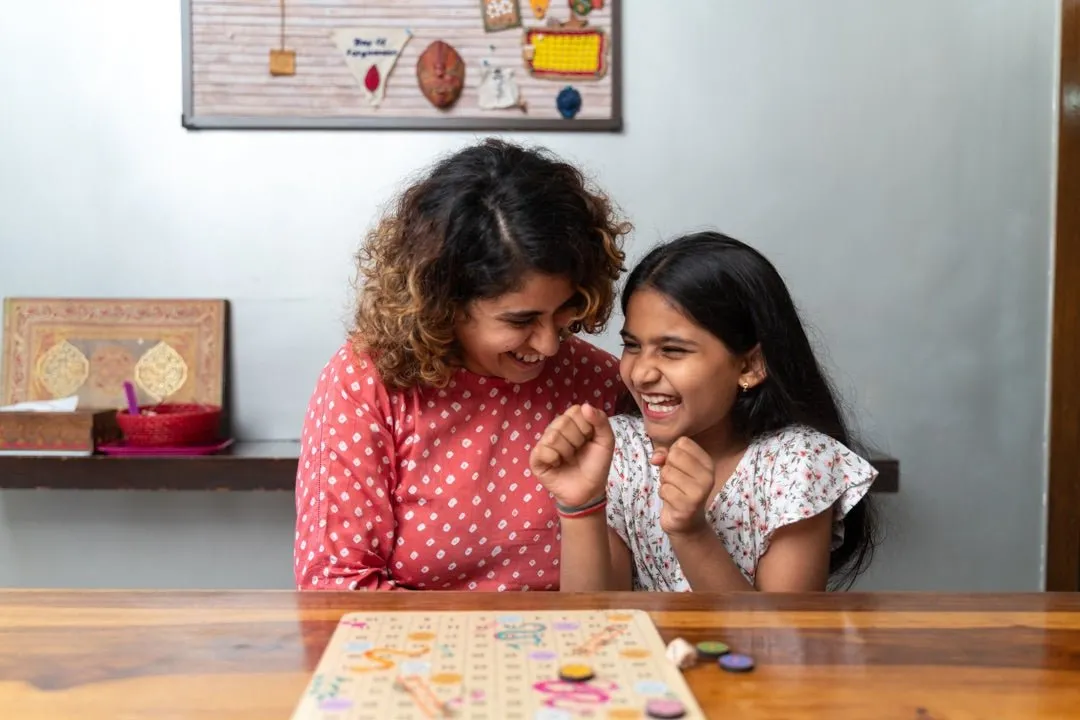 Wooden Snakes & Ladders Game